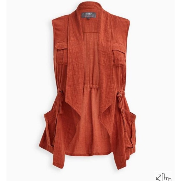 Torrid Rust Orange Vest - Picture 1 of 11